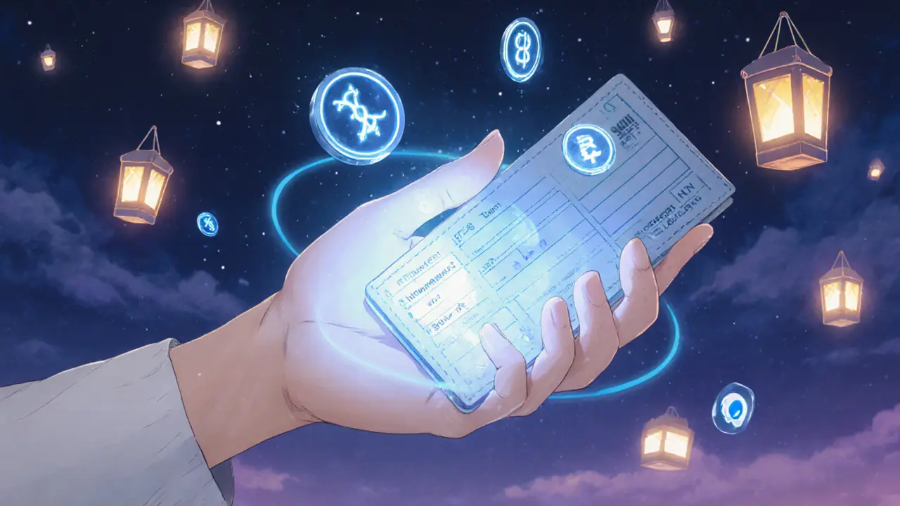 Hand holding a Solana wallet with floating SOL tokens and snapshot data displayed.