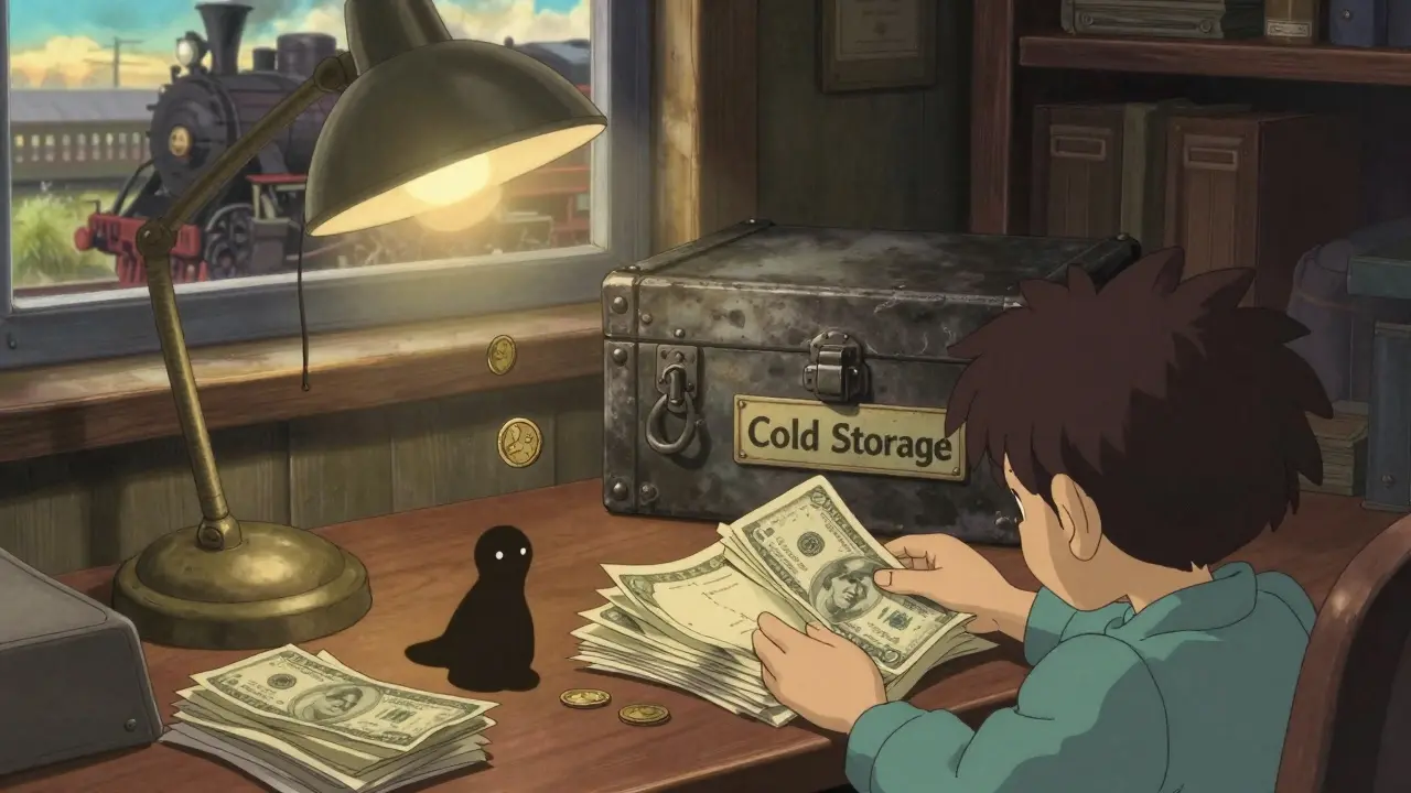 Character reviewing fees and cold storage security in anime style