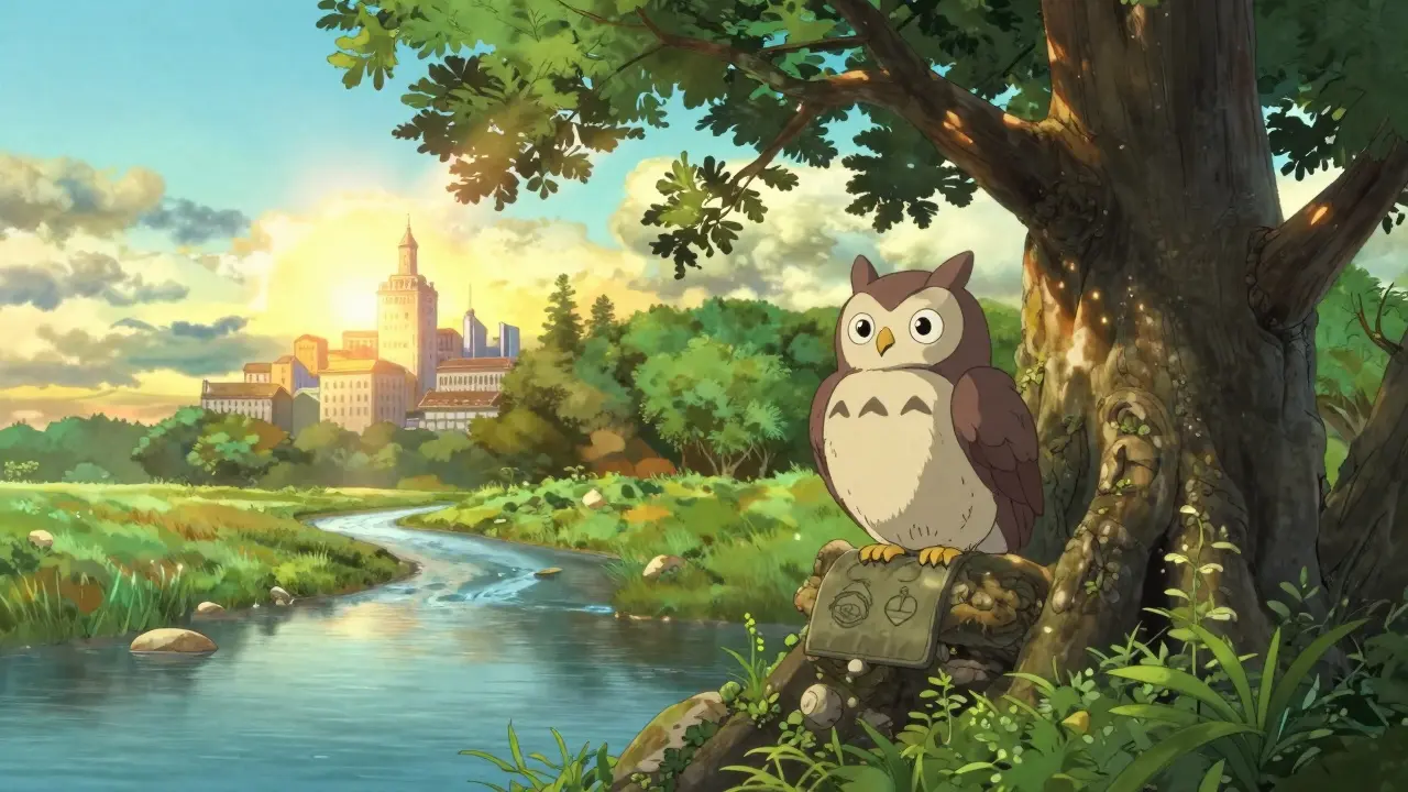 Wise owl on a tree near a clear stream, symbolizing safety and regulatory trust.