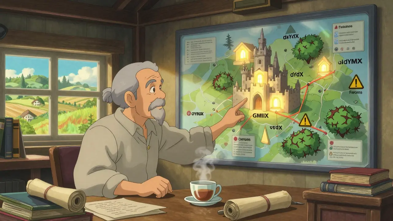 Wise trader studying safe DeFi alternatives in a cozy, sunlit room