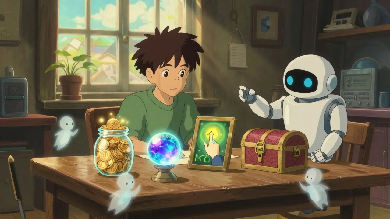Ghibli style: Creator using magical tokens for direct fan support in workshop